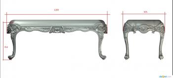 Set of furniture (KMB_0245) 3D model for CNC machine